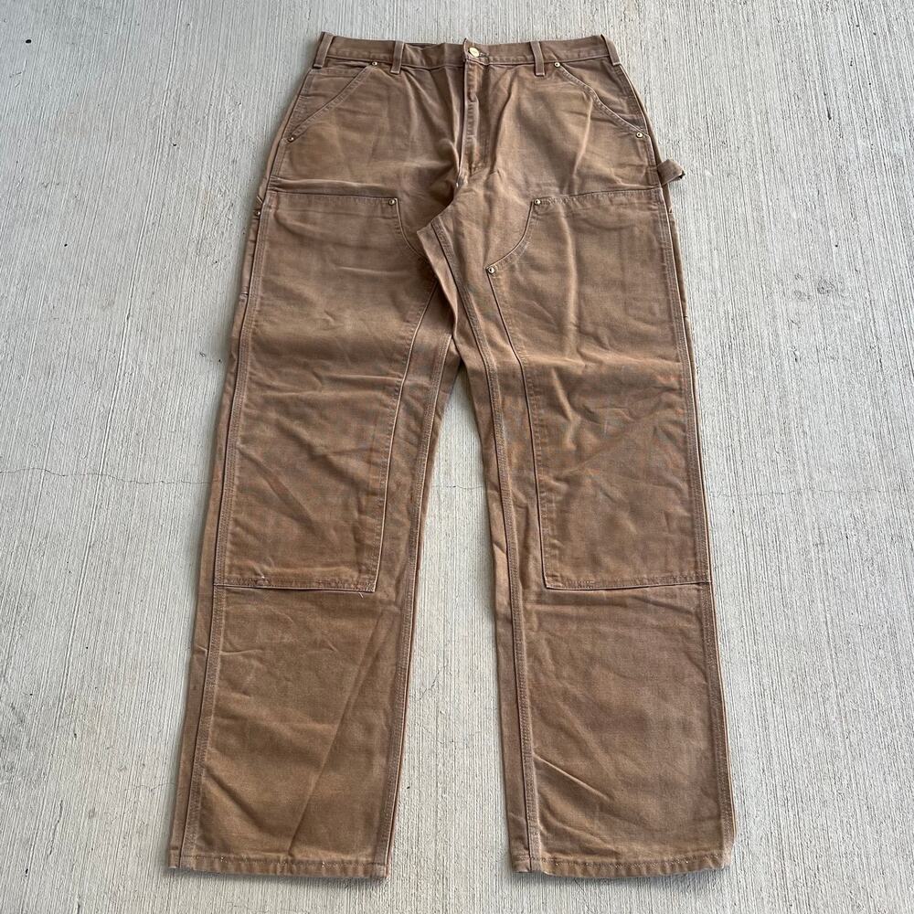 Carhartt B01 BRN brown double knee work wear carpenter pants
